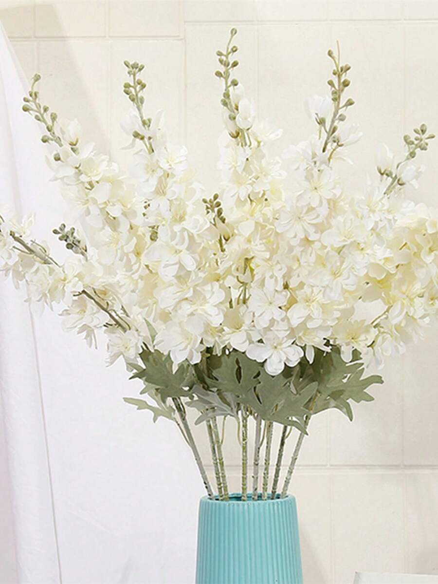 6/12pcs Artificial Delphinium Flowers – Silk Larkspur Stems in Multiple Colors for Wedding & Home Decor
