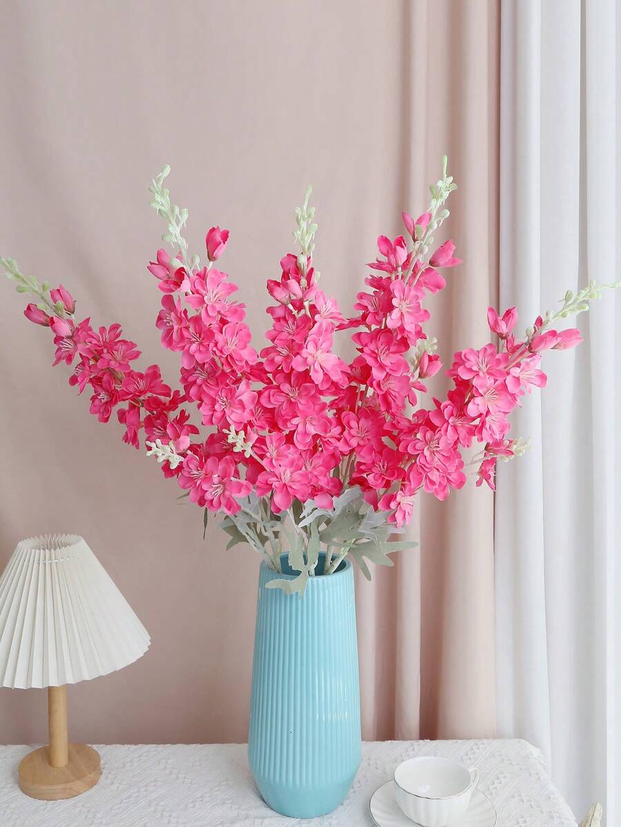 6/12pcs Artificial Delphinium Flowers – Silk Larkspur Stems in Multiple Colors for Wedding & Home Decor