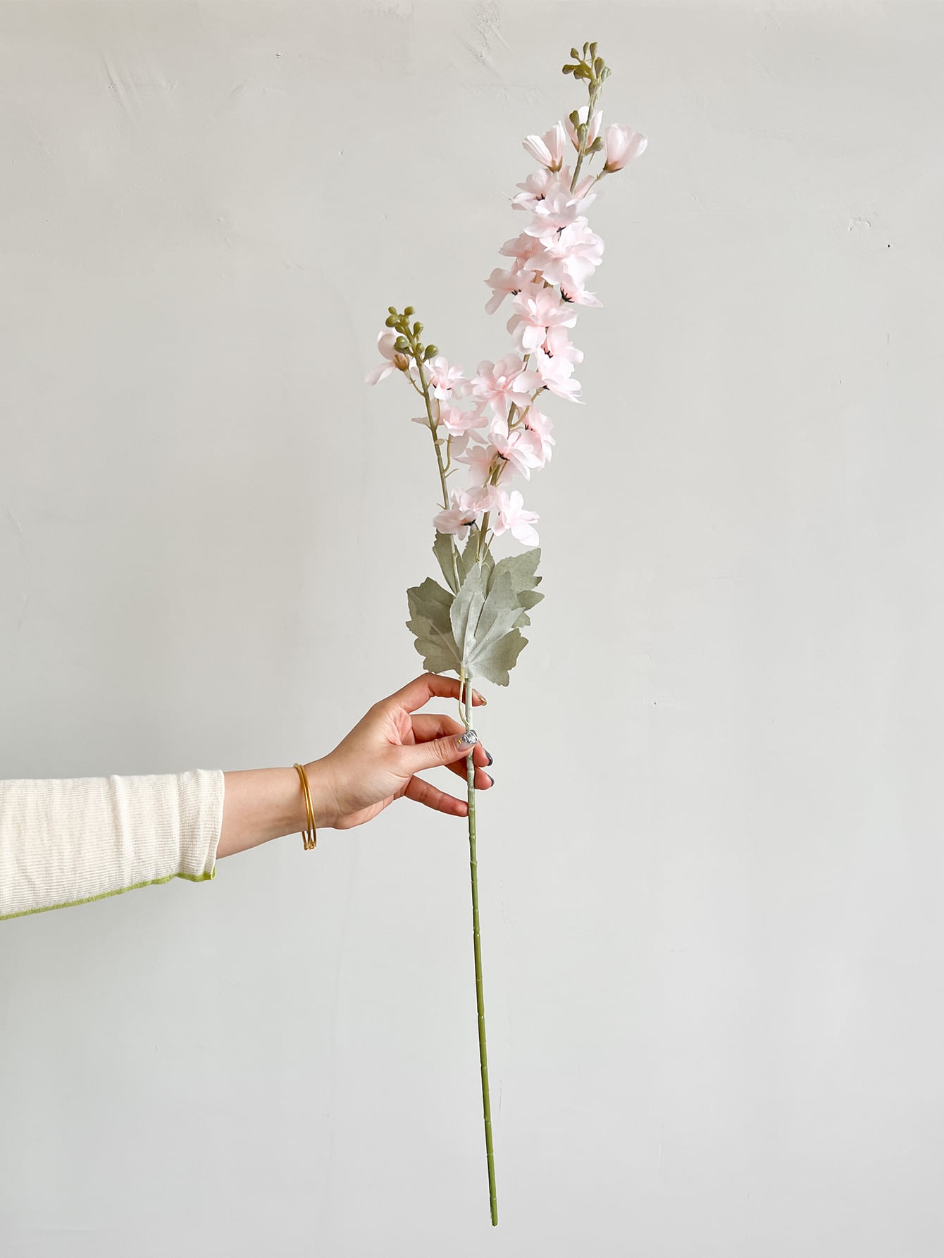 4pcs Artificial Delphinium Flowers – 33'' Silk Larkspur Stems for Home & Wedding Decor