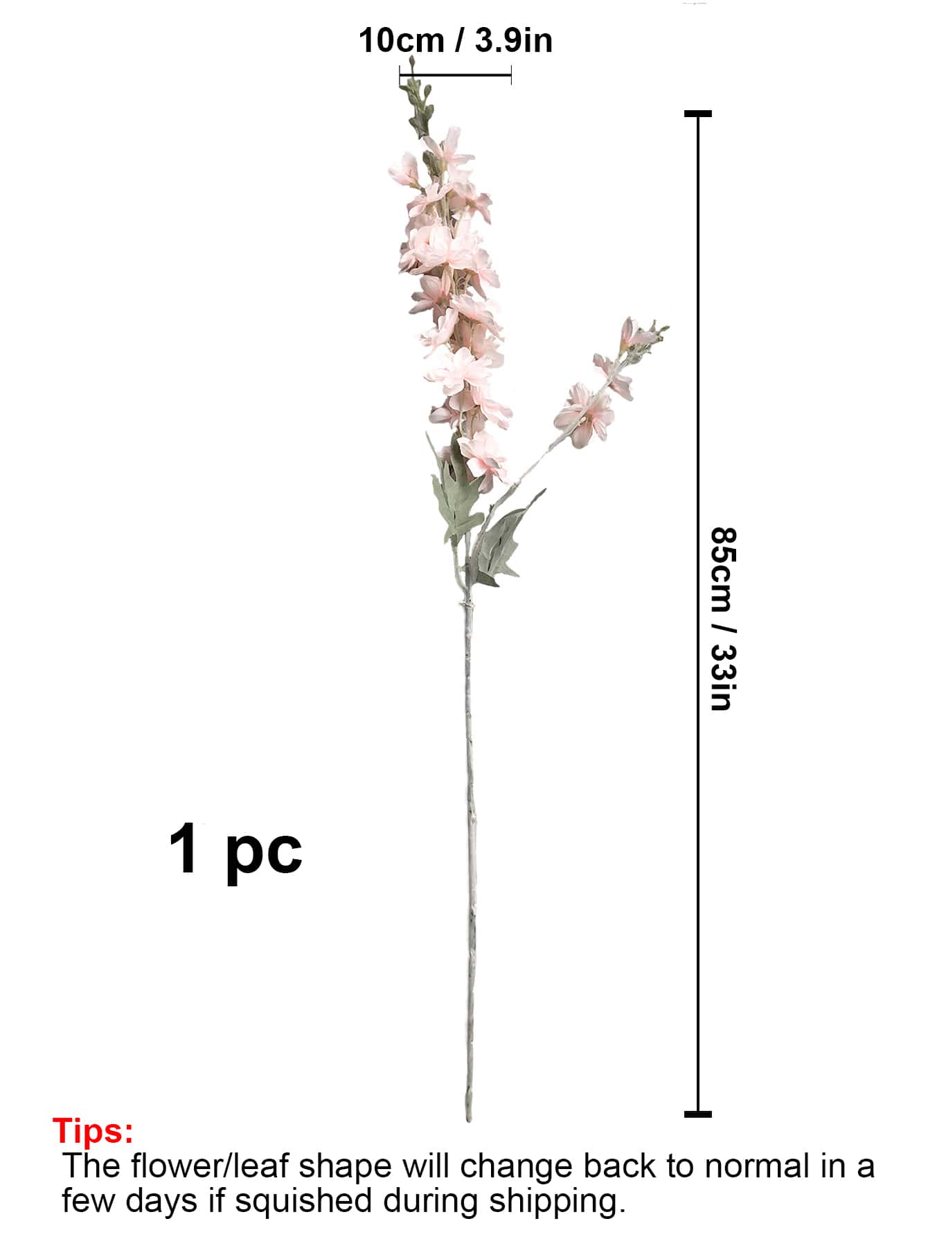 4pcs Artificial Delphinium Flowers – 33'' Silk Larkspur Stems for Home & Wedding Decor