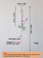4pcs Artificial Delphinium Flowers – 33'' Silk Larkspur Stems for Home & Wedding Decor
