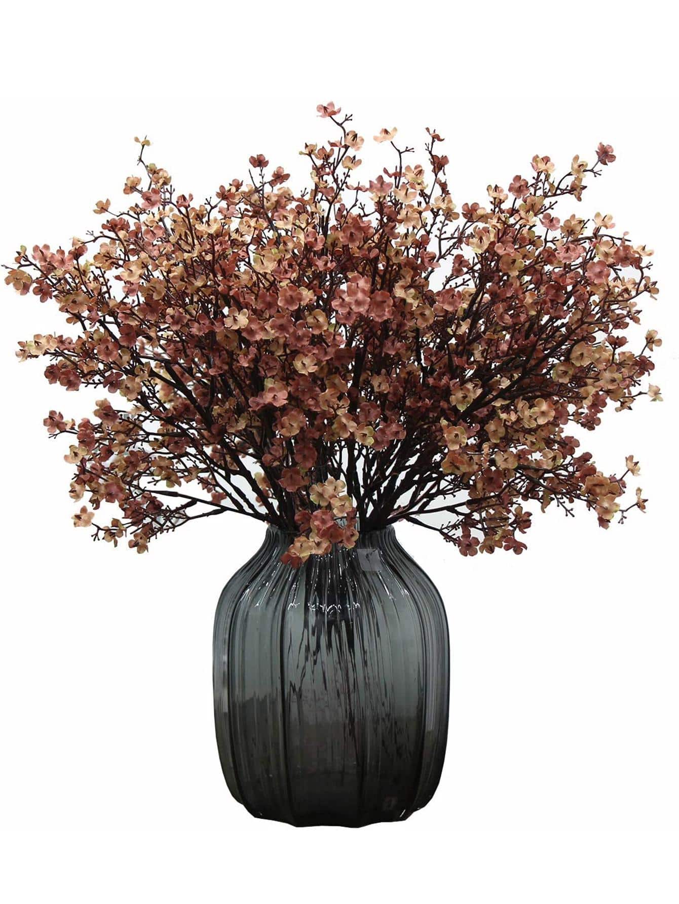 6PCS Artificial Flower Bouquet Babysbreath Wedding Decoration, Fake Plants Room Decor Fall Decor Fake Flowers Garden Autumn Decor Centerpieces Home Vase Decoration.