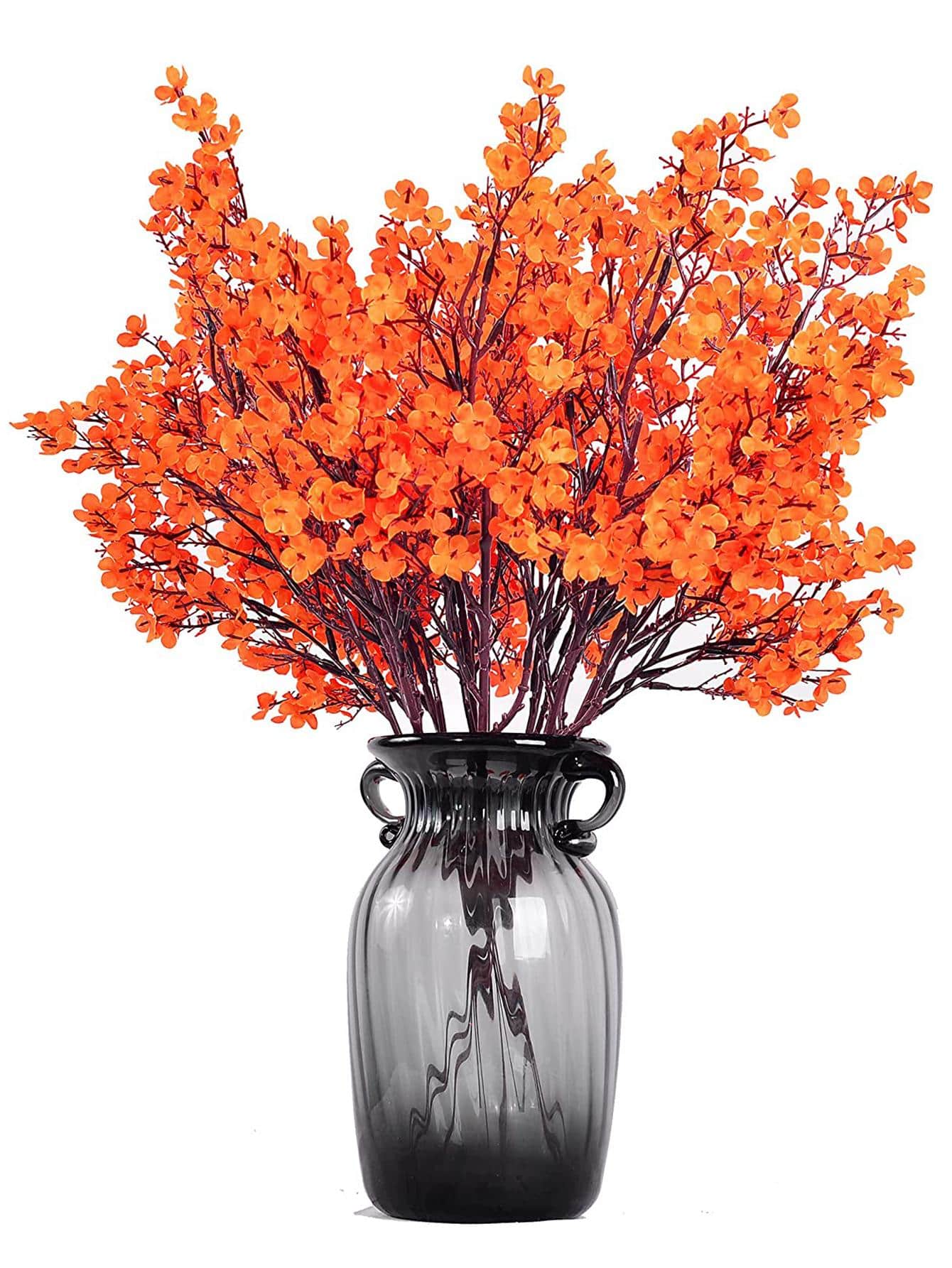 6PCS Artificial Flower Bouquet Babysbreath Wedding Decoration, Fake Plants Room Decor Fall Decor Fake Flowers Garden Autumn Decor Centerpieces Home Vase Decoration.