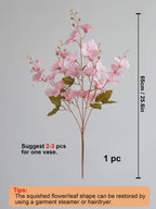 3pcs Artificial Daffodil & Magnolia Flowers – 65cm Stems for Wedding & Home Decor