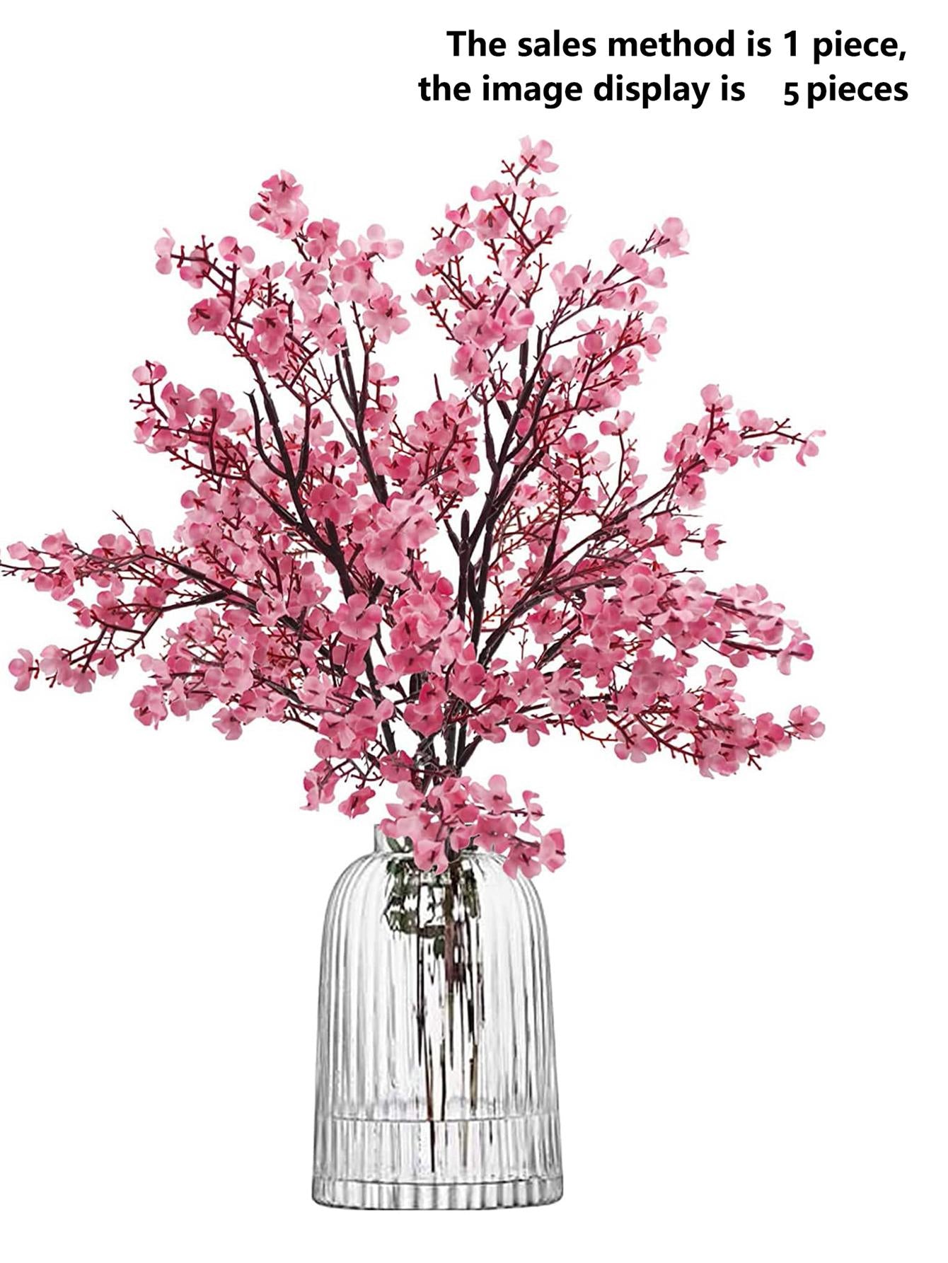 6PCS Artificial Flower Bouquet Babysbreath Wedding Decoration, Fake Plants Room Decor Fall Decor Fake Flowers Garden Autumn Decor Centerpieces Home Vase Decoration.