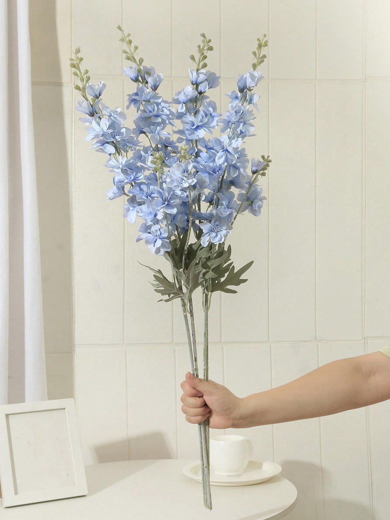 6/12pcs Artificial Delphinium Flowers – Silk Larkspur Stems in Multiple Colors for Wedding & Home Decor