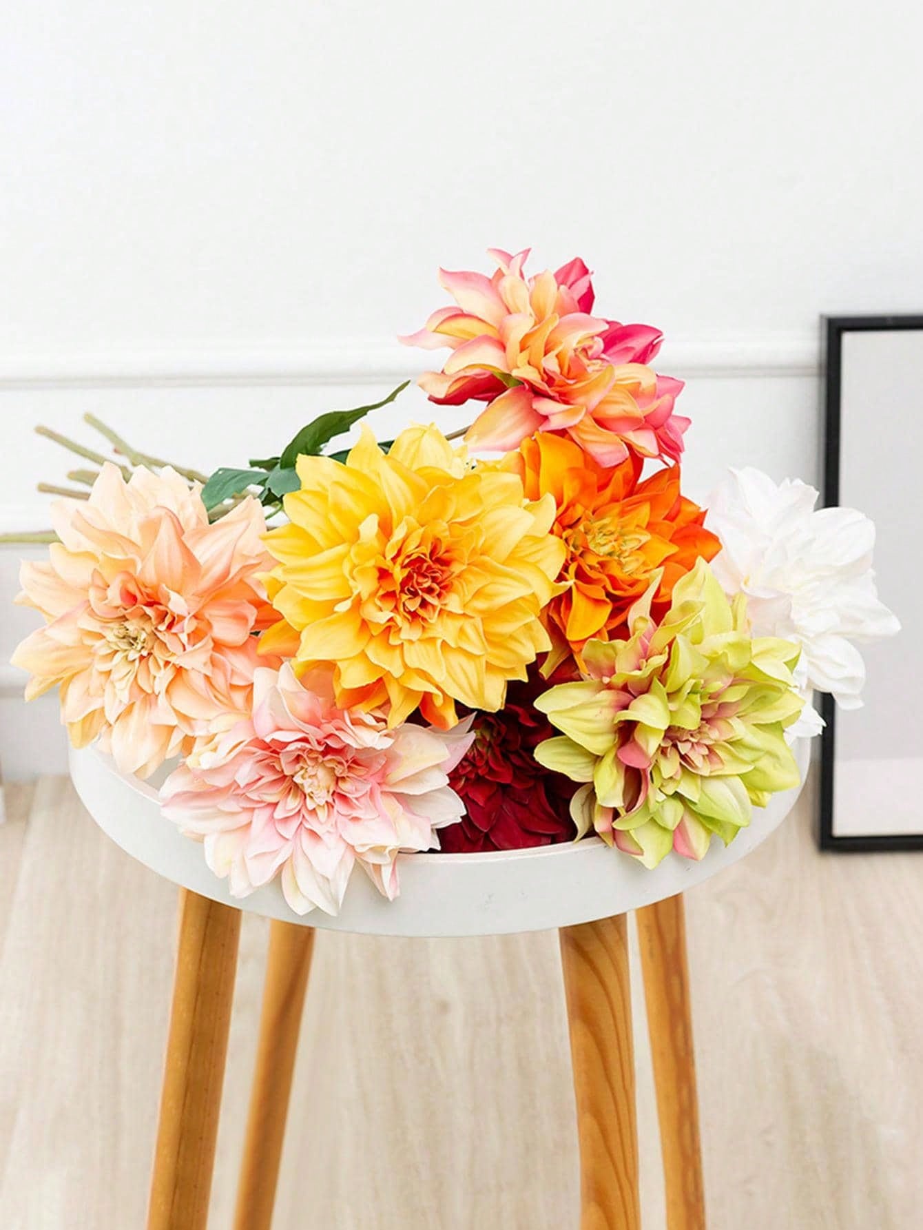 6pcs Artificial Dahlia Flowers – Perfect for Weddings, Home, and Party Decorations