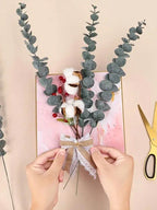 10/30/70Pcs Eucalyptus Stems Artificial Plants Faux Eucalyptus Branches Faux Eucalyptus Stem For Wedding Bouquet Home Decor, Spring Summer Decor