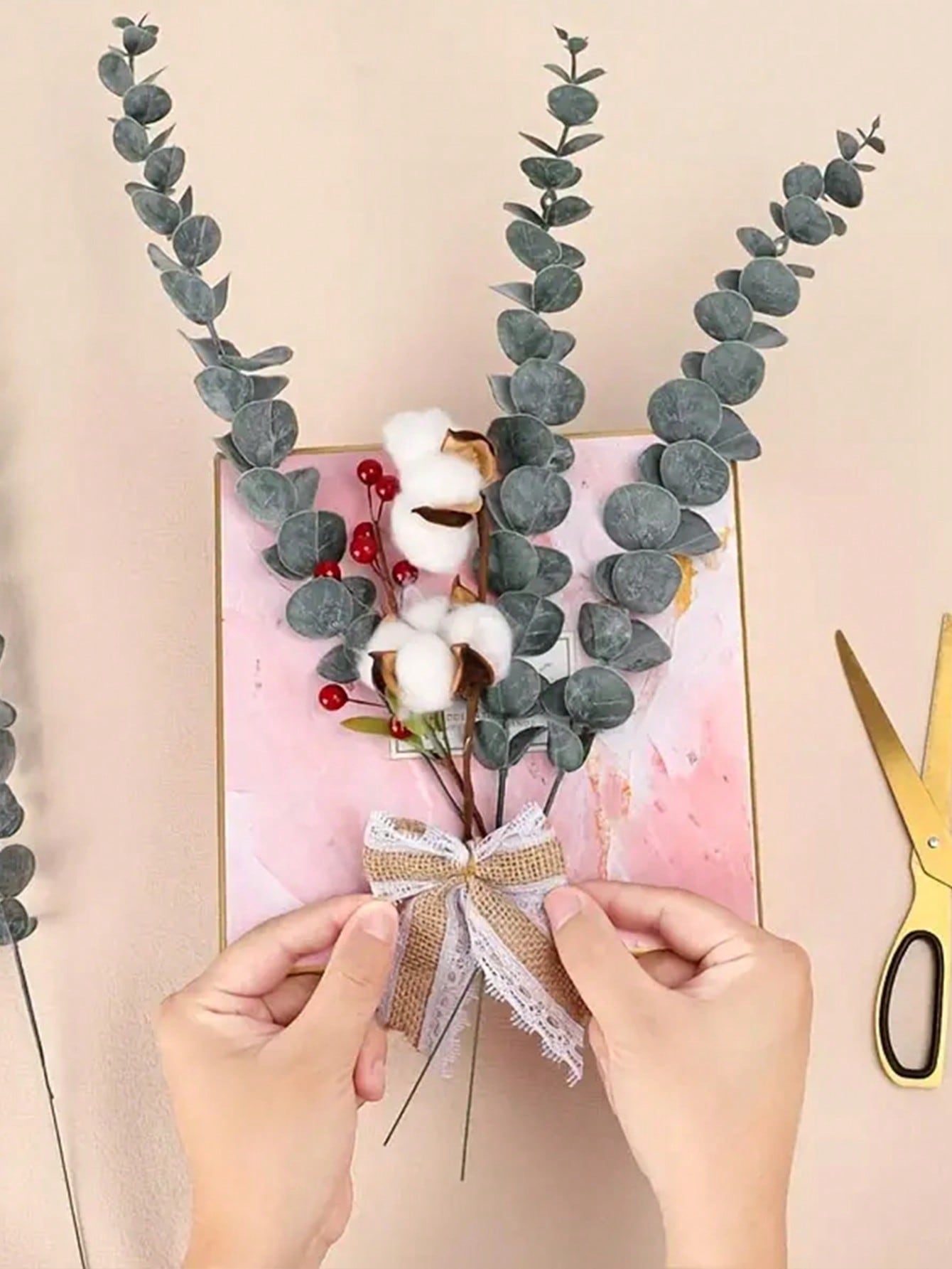 10/30/70Pcs Eucalyptus Stems Artificial Plants Faux Eucalyptus Branches Faux Eucalyptus Stem For Wedding Bouquet Home Decor, Spring Summer Decor