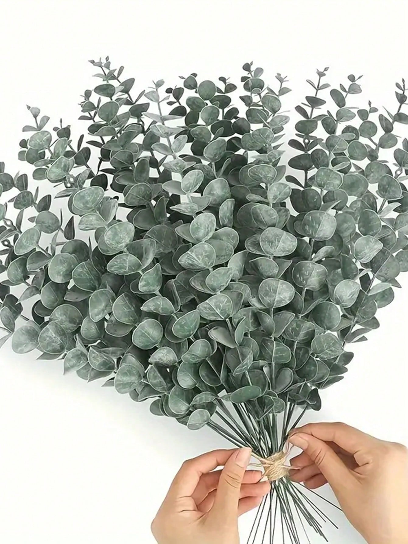 10/30/70Pcs Eucalyptus Stems Artificial Plants Faux Eucalyptus Branches Faux Eucalyptus Stem For Wedding Bouquet Home Decor, Spring Summer Decor