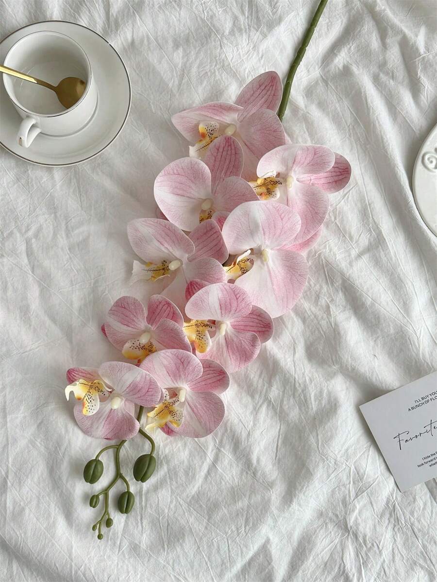 4pcs Artificial Orchid Stems – Real Touch Latex Phalaenopsis for Wedding & Home Decor