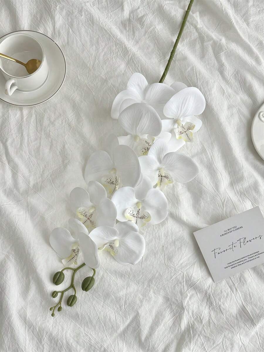 4pcs Artificial Orchid Stems – Real Touch Latex Phalaenopsis for Wedding & Home Decor
