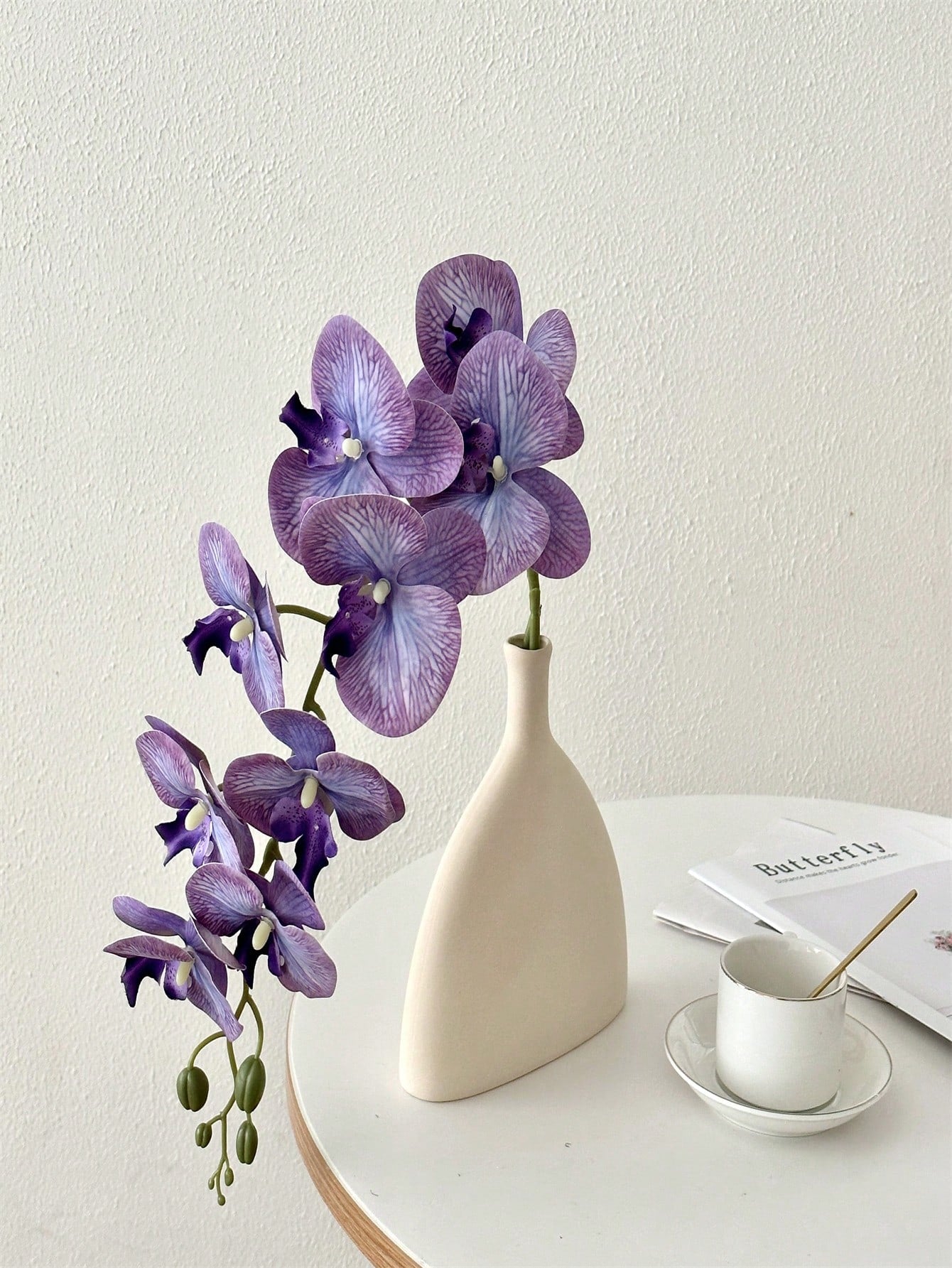 4pcs Artificial Orchid Stems – Real Touch Latex Phalaenopsis for Wedding & Home Decor