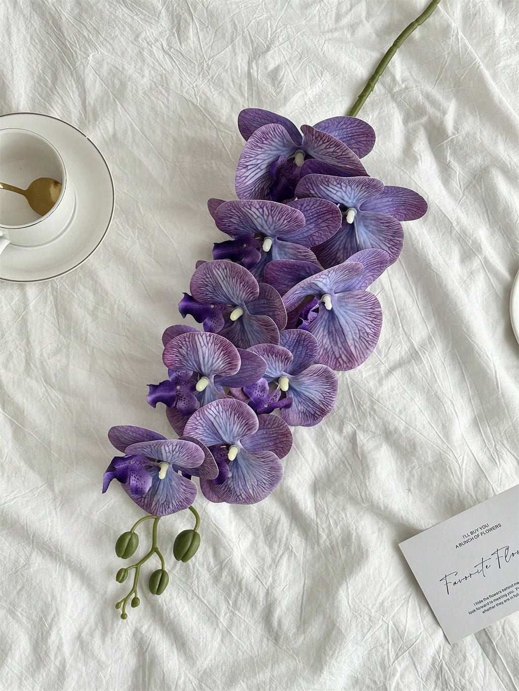 4pcs Artificial Orchid Stems – Real Touch Latex Phalaenopsis for Wedding & Home Decor