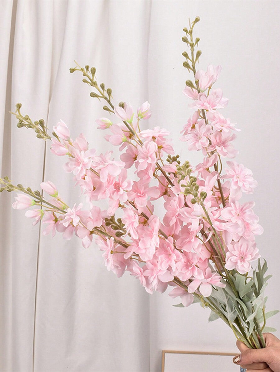 6/12pcs Artificial Delphinium Flowers – Silk Larkspur Stems in Multiple Colors for Wedding & Home Decor