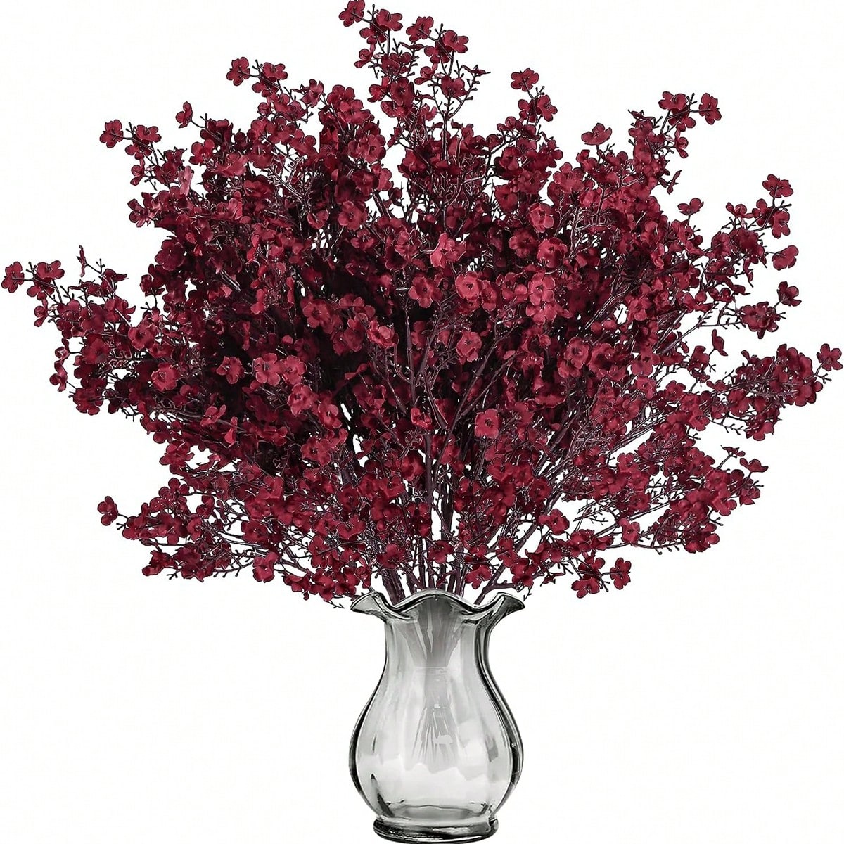6PCS Artificial Flower Bouquet Babysbreath Wedding Decoration, Fake Plants Room Decor Fall Decor Fake Flowers Garden Autumn Decor Centerpieces Home Vase Decoration.