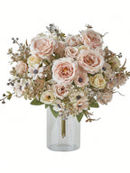 3/6pcs Artificial Rose & Peony Bouquet – Silk Flowers for Wedding & Home Decor