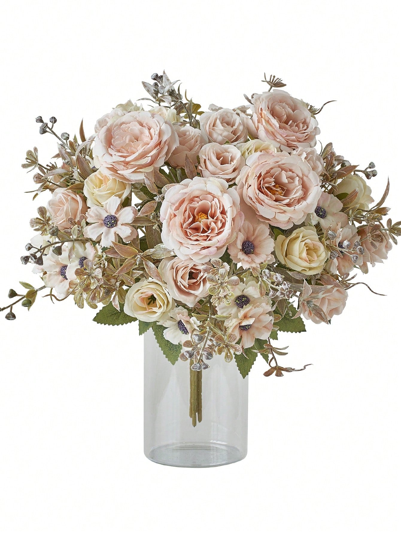 3/6pcs Artificial Rose & Peony Bouquet – Silk Flowers for Wedding & Home Decor