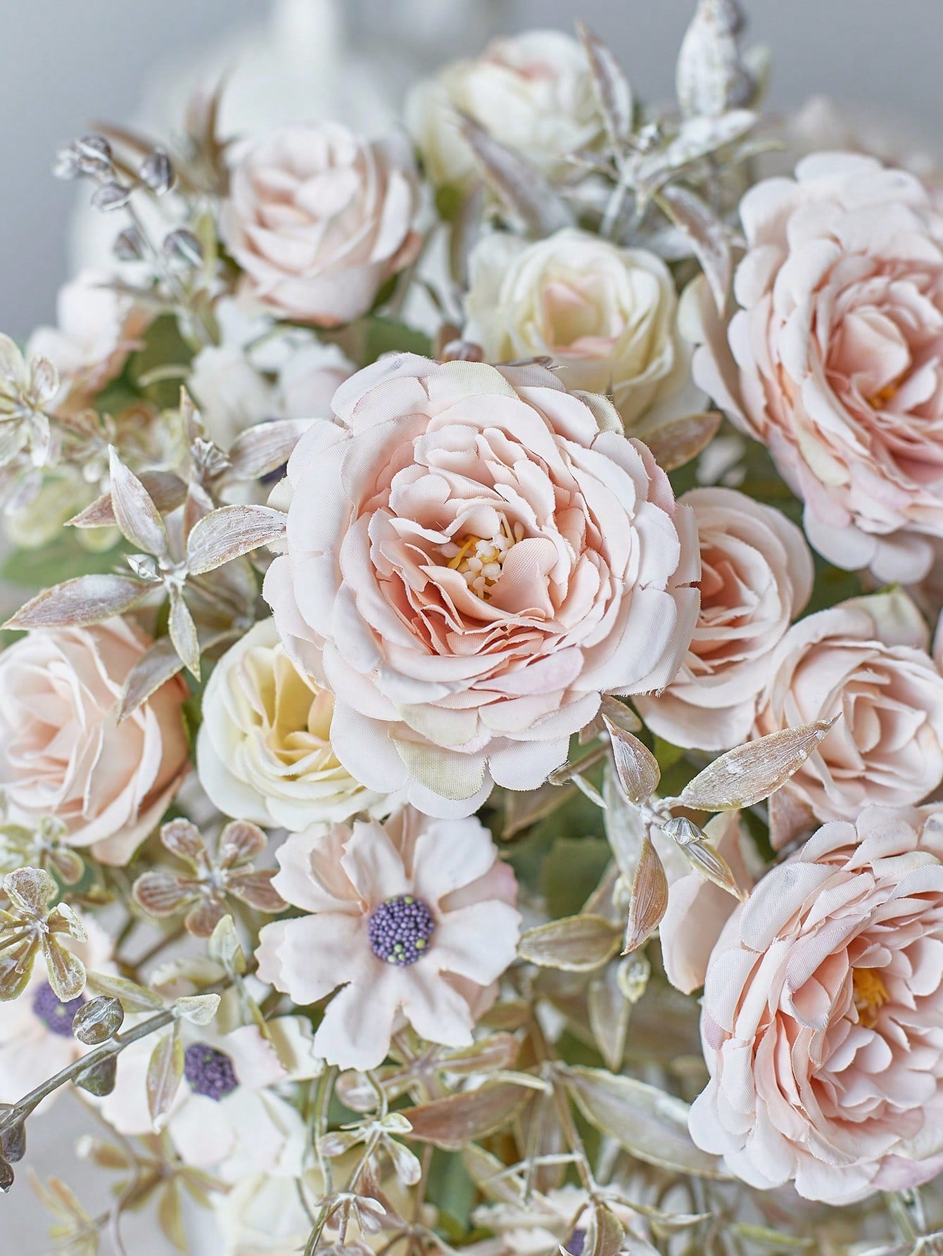 3/6pcs Artificial Rose & Peony Bouquet – Silk Flowers for Wedding & Home Decor