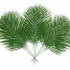 30/60pcs Gold Artificial Palm Leaves – 17.3in Faux Foliage for Wedding & Home Decor
