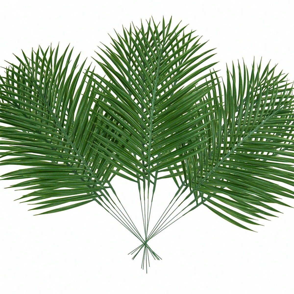 30/60pcs Gold Artificial Palm Leaves – 17.3in Faux Foliage for Wedding & Home Decor