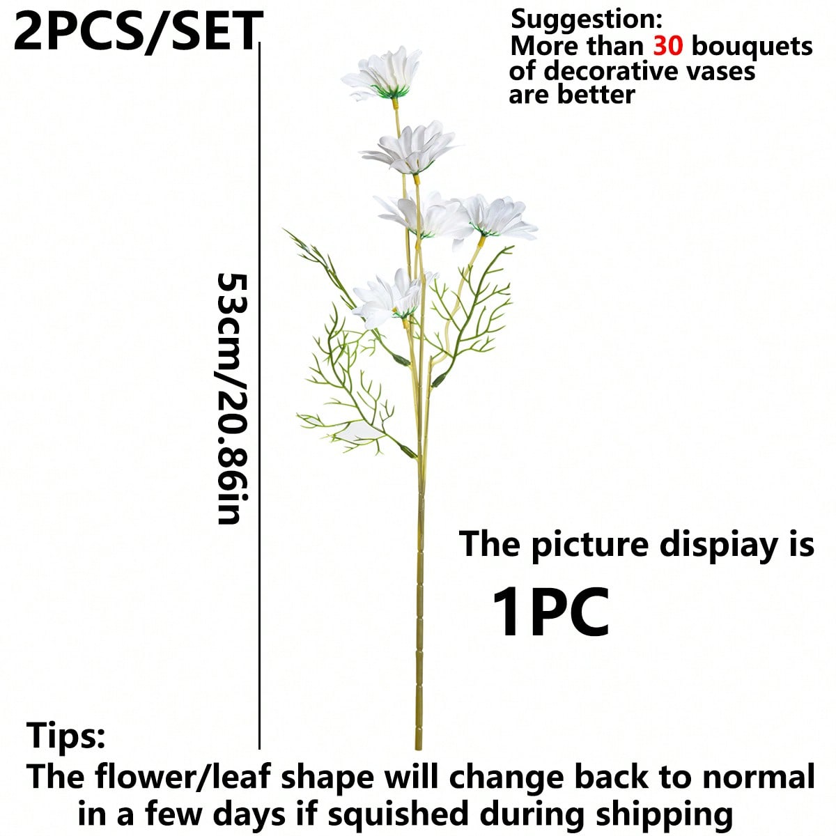 12PCS Chamomile Simulation Flower, European Table Small Daisy Fake Flower Home Decoration