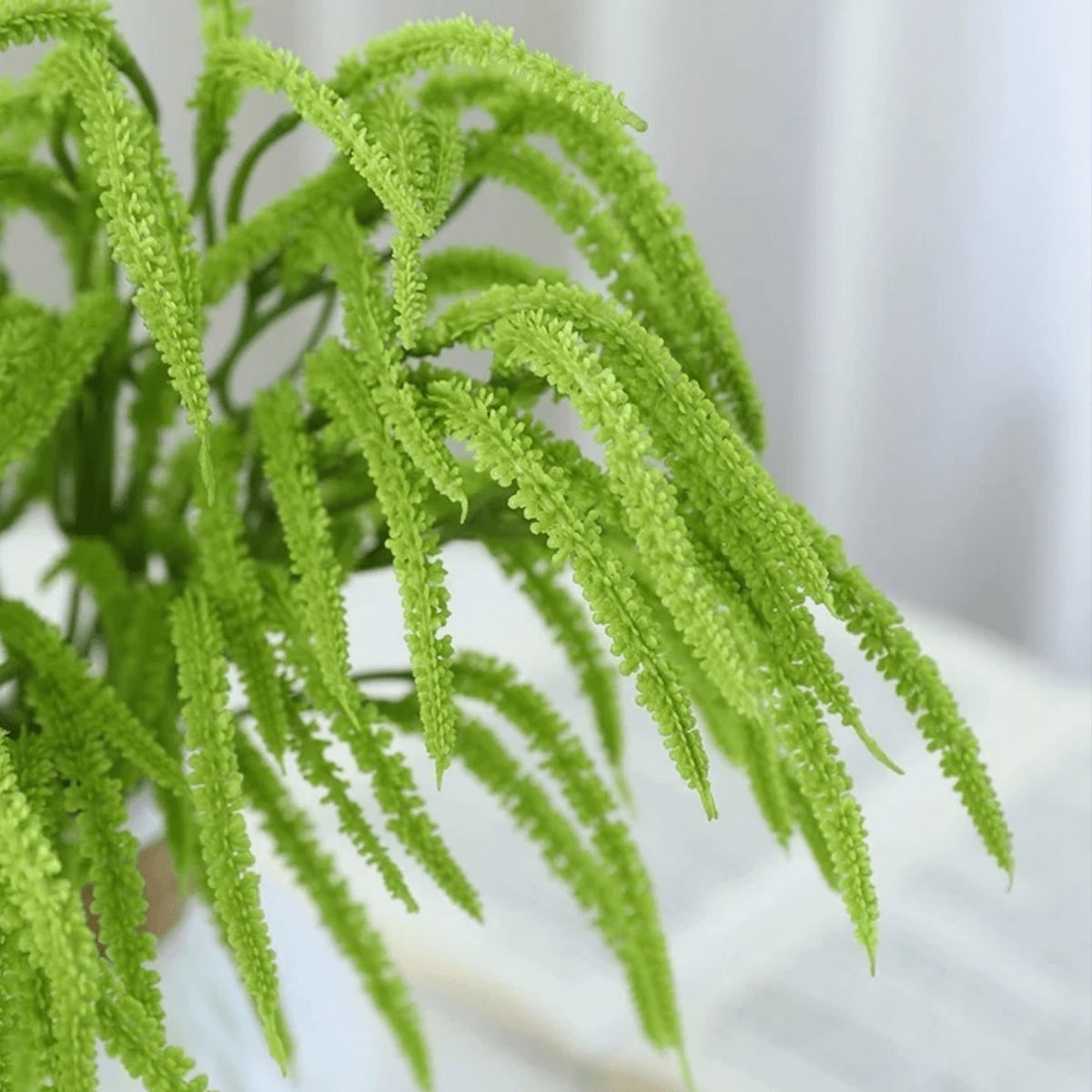 4pcs Artificial Greenery Stems – Faux Ferns for DIY Vases, Flower Walls & Home Decor