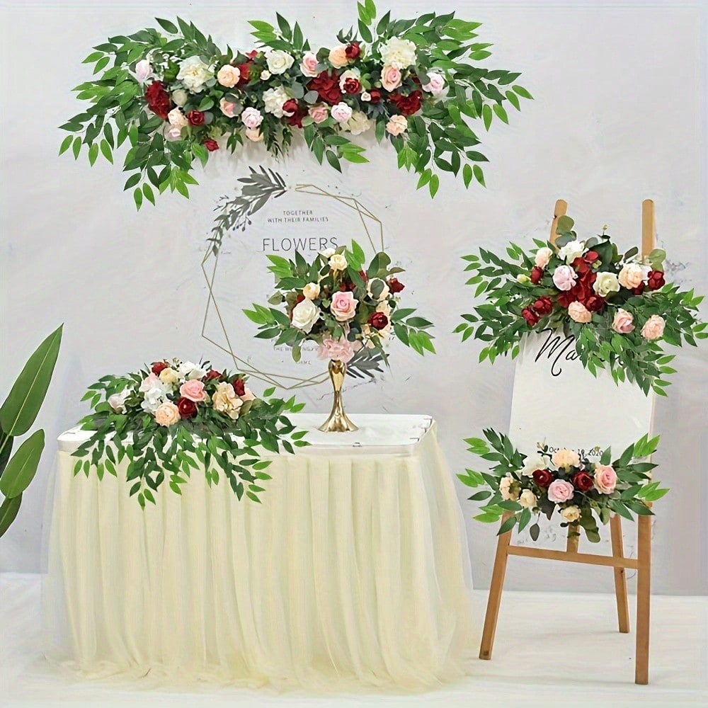 12/24pcs Premium Italian Faux Leaf Stems – Wedding & Home Decor