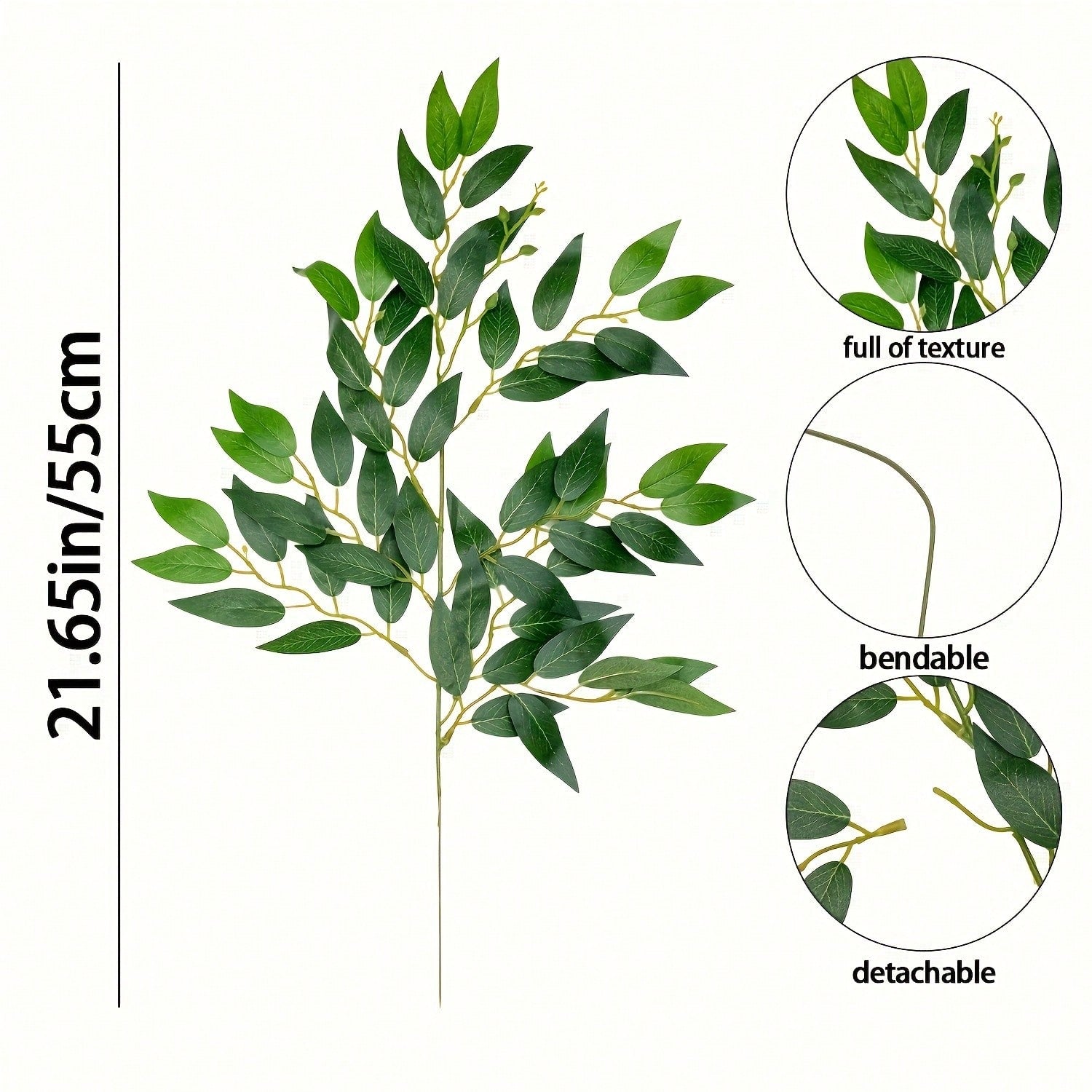 12/24pcs Premium Italian Faux Leaf Stems – Wedding & Home Decor