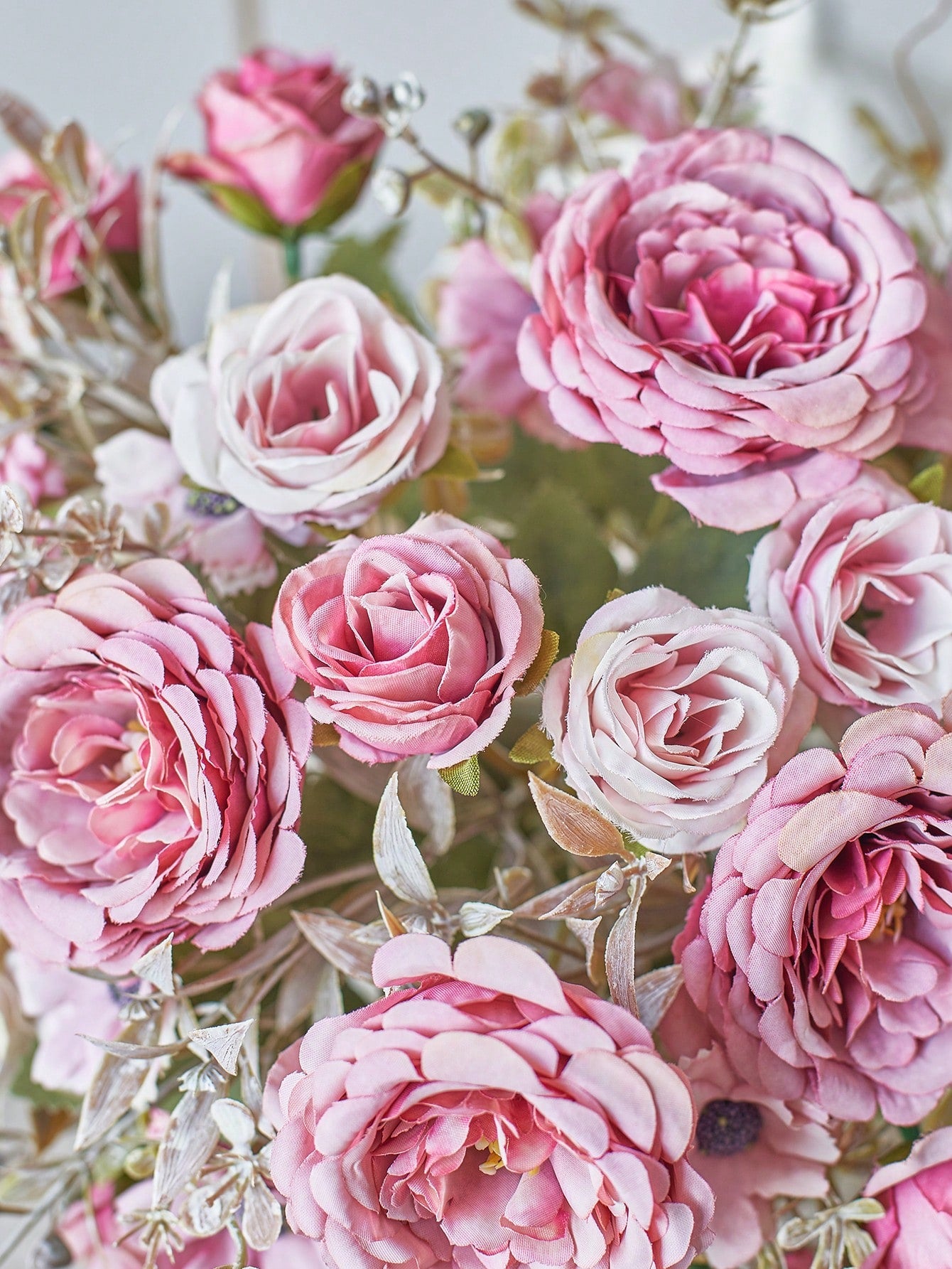 3/6pcs Artificial Rose & Peony Bouquet – Silk Flowers for Wedding & Home Decor