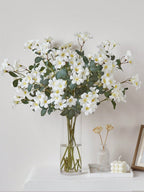 3pcs Artificial Daffodil & Magnolia Flowers – 65cm Stems for Wedding & Home Decor