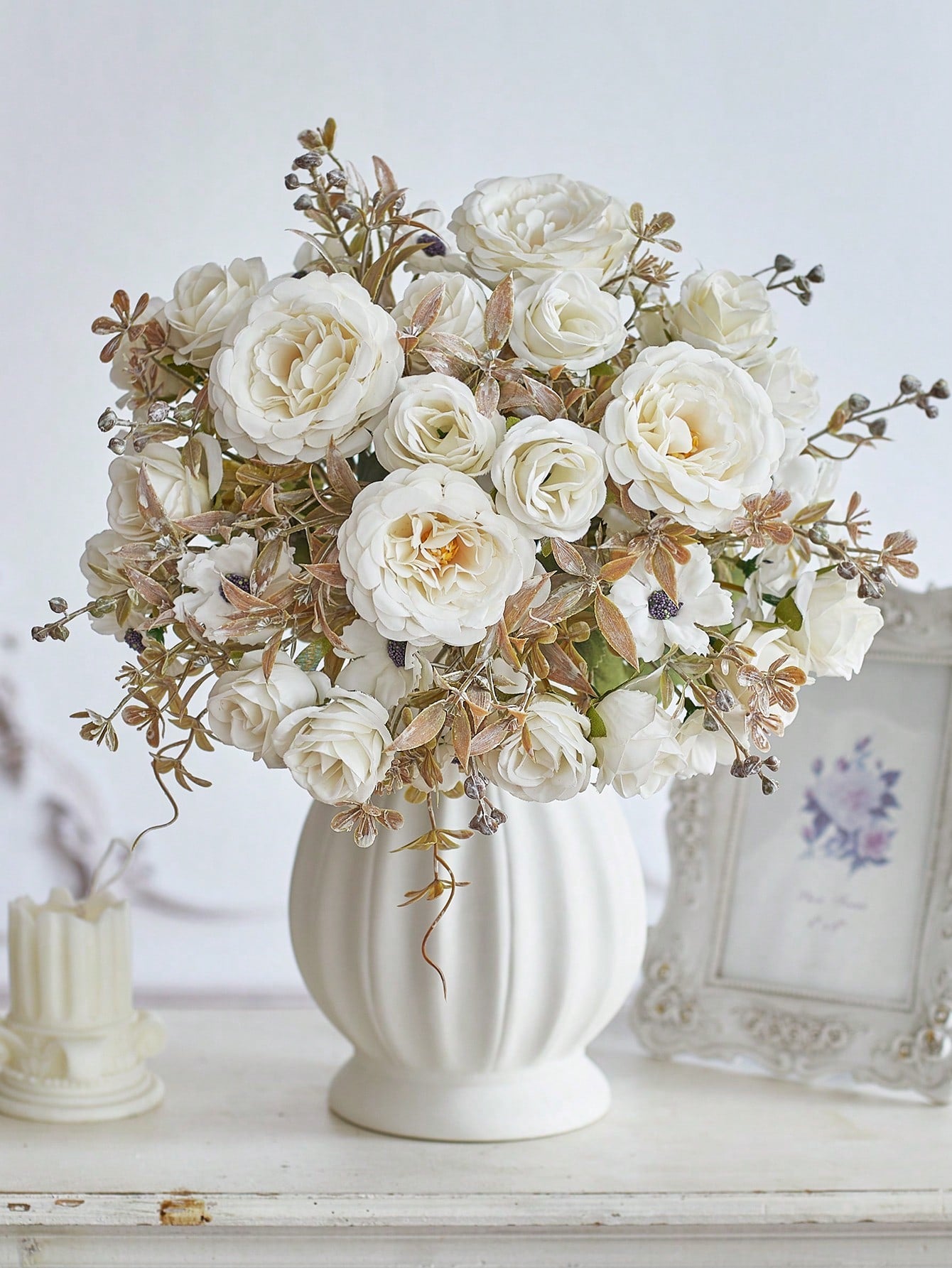 3/6pcs Artificial Rose & Peony Bouquet – Silk Flowers for Wedding & Home Decor