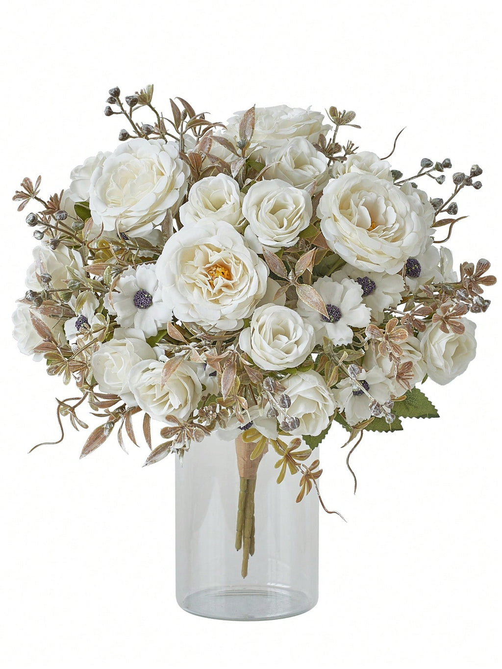 3/6pcs Artificial Rose & Peony Bouquet – Silk Flowers for Wedding & Home Decor