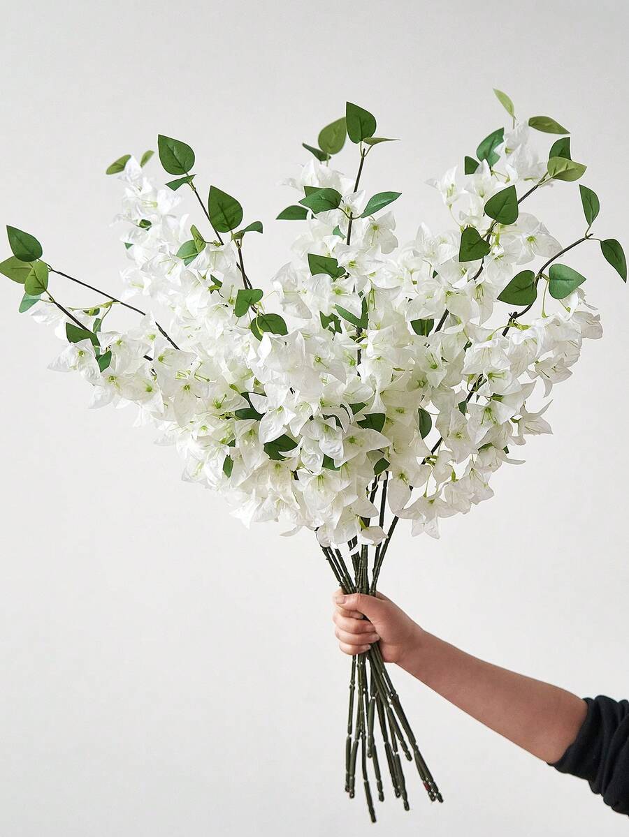 12pcs Artificial Bougainvillea Flowers – 31in Silk Stems for Wedding & Home Decor