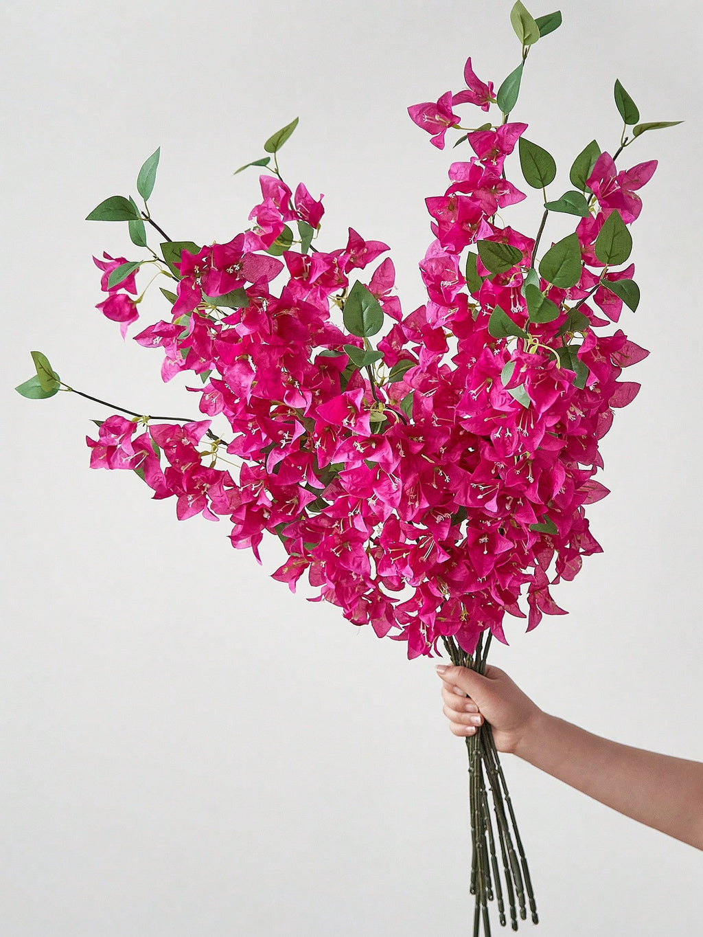 12pcs Artificial Bougainvillea Flowers – 31in Silk Stems for Wedding & Home Decor