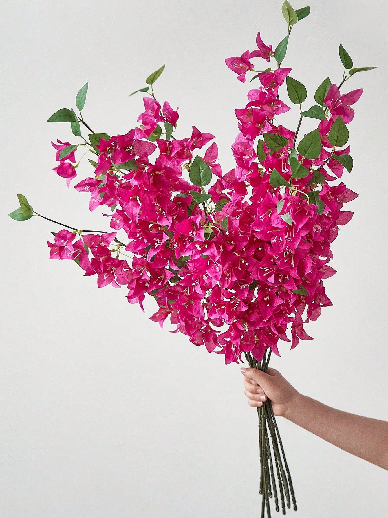 12pcs Artificial Bougainvillea Flowers – 31in Silk Stems for Wedding & Home Decor