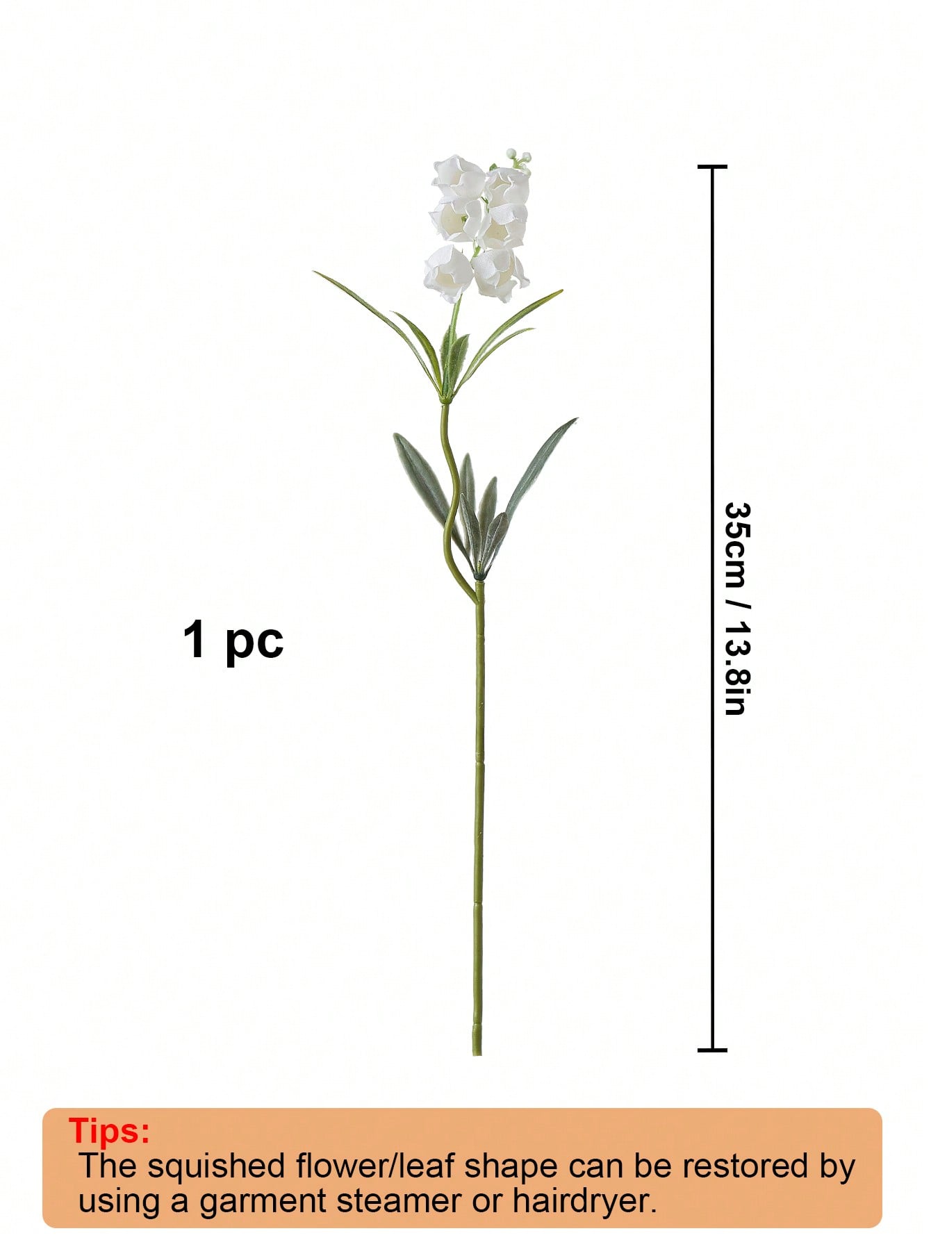 6/12cs Artificial Lily Of The Valley Faux White Bell Flowers Wind Chime Orchid Silk Flowers Wedding Bouquet, May Flower Table Centerpieces For Home Garden Wedding Party Decor