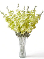 4pcs Artificial Delphinium Flowers – 33'' Silk Larkspur Stems for Home & Wedding Decor