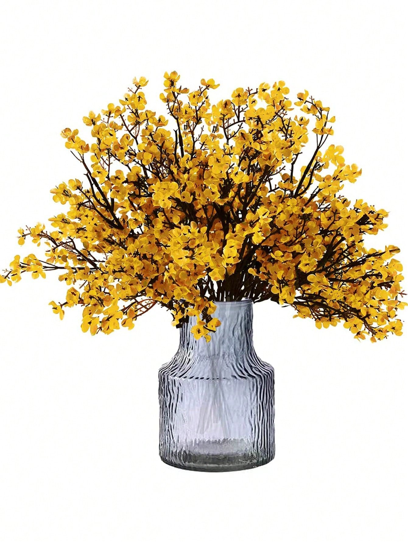 6PCS Artificial Flower Bouquet Babysbreath Wedding Decoration, Fake Plants Room Decor Fall Decor Fake Flowers Garden Autumn Decor Centerpieces Home Vase Decoration.