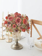 3/6pcs Artificial Rose & Peony Bouquet – Silk Flowers for Wedding & Home Decor