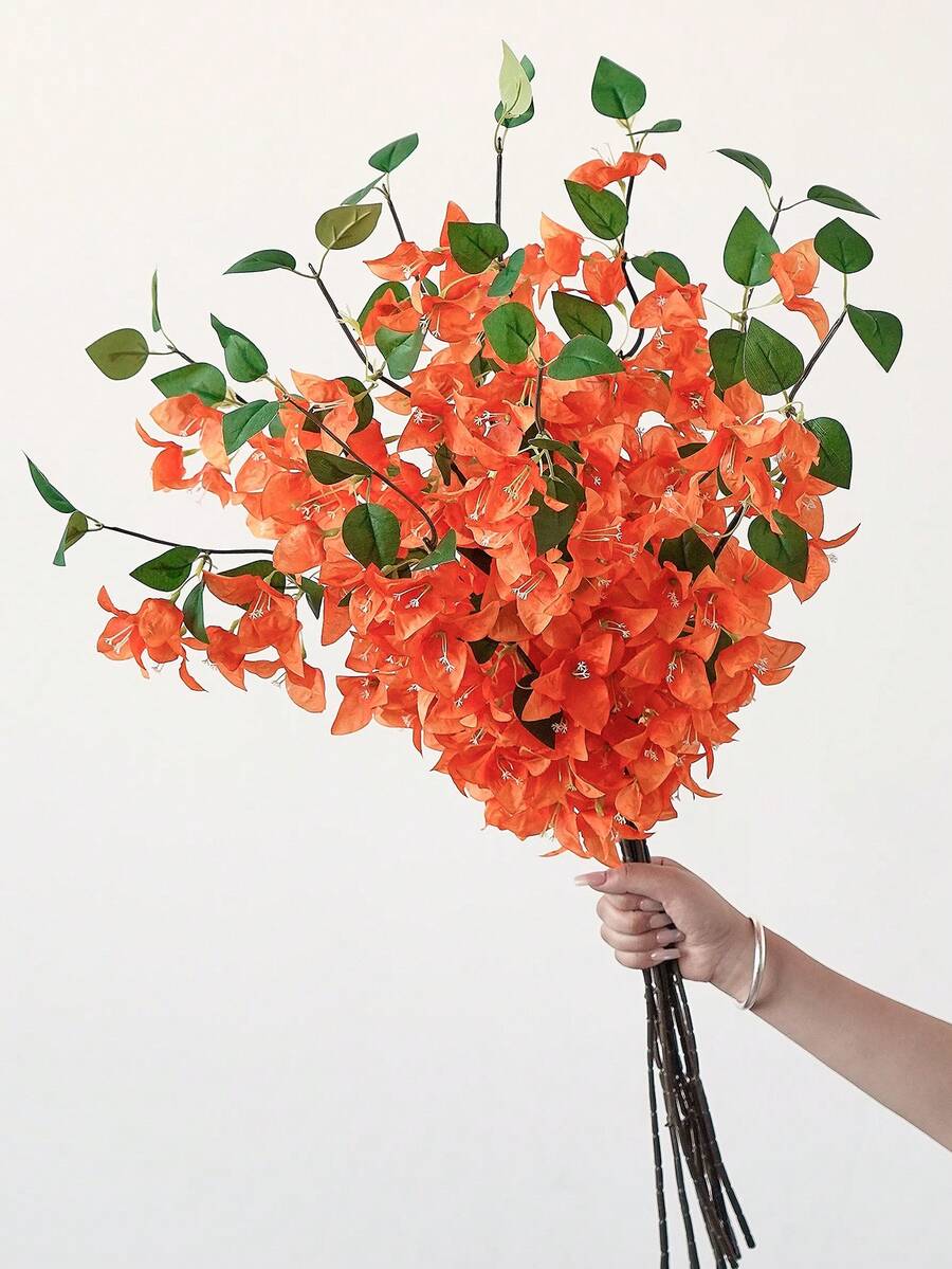 12pcs Artificial Bougainvillea Flowers – 31in Silk Stems for Wedding & Home Decor