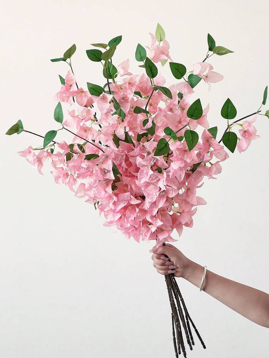 12pcs Artificial Bougainvillea Flowers – 31in Silk Stems for Wedding & Home Decor