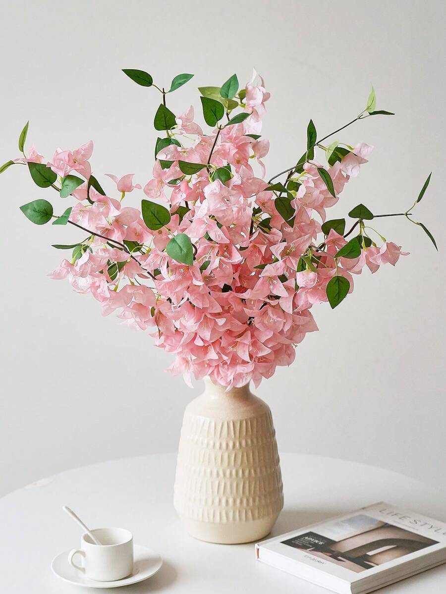 12pcs Artificial Bougainvillea Flowers – 31in Silk Stems for Wedding & Home Decor