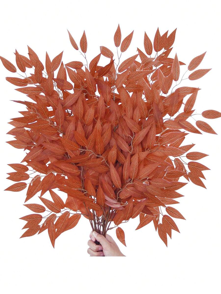 12/24pcs Premium Italian Faux Leaf Stems – Wedding & Home Decor