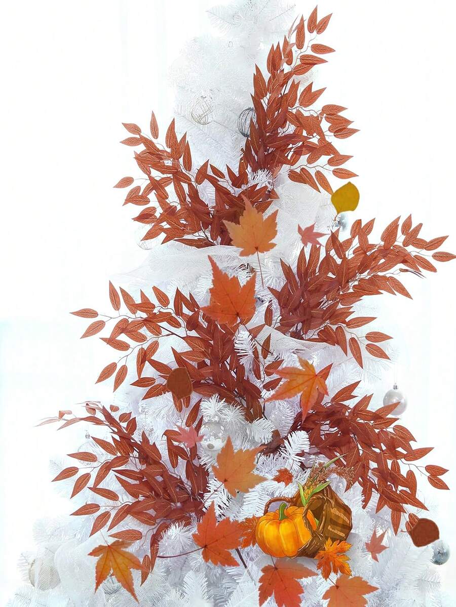 12/24pcs Premium Italian Faux Leaf Stems – Wedding & Home Decor