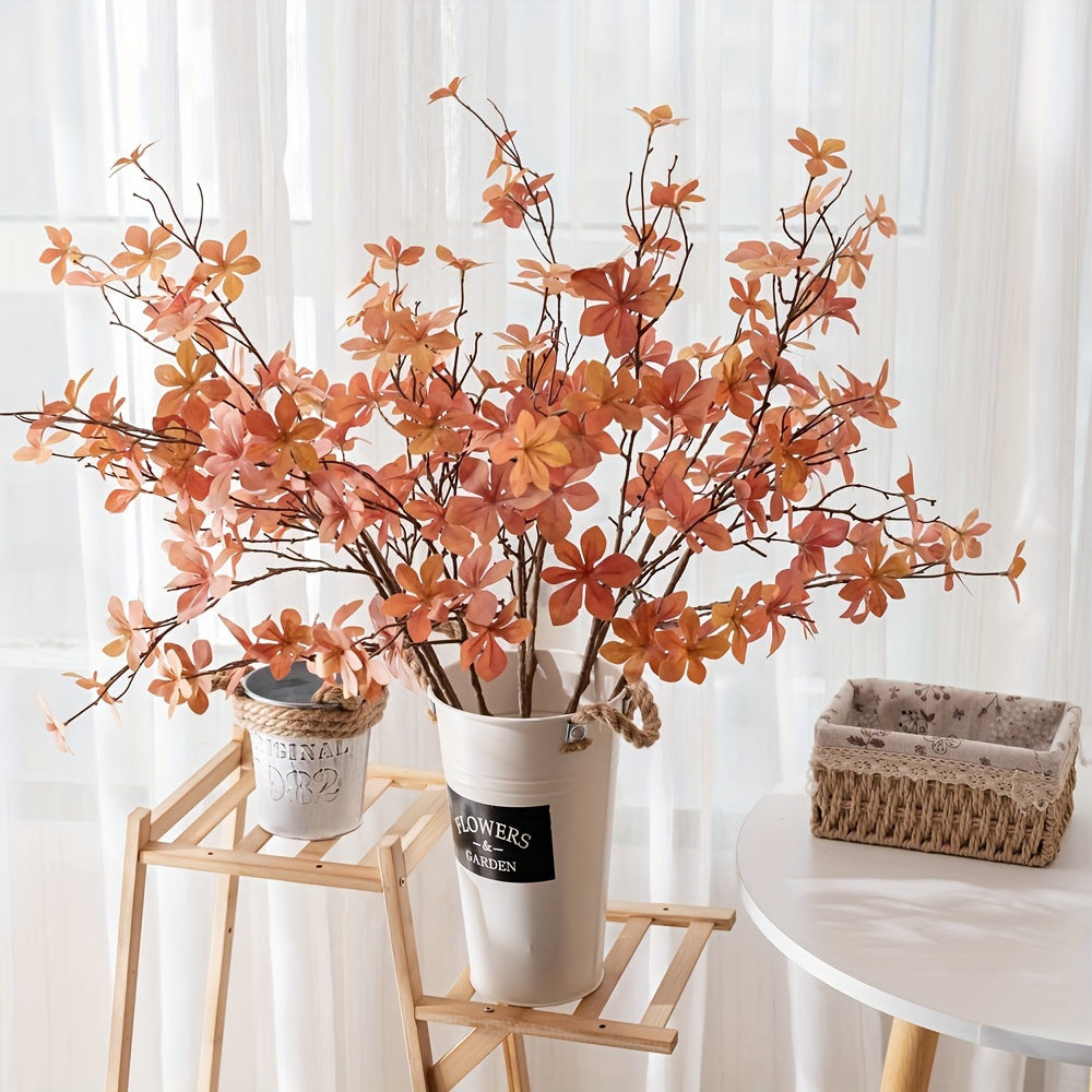 3-Pack Artificial Eucalyptus Branches with Pinkish-Green Leaves - Realistic Faux Floral Arrangement for Home Decor